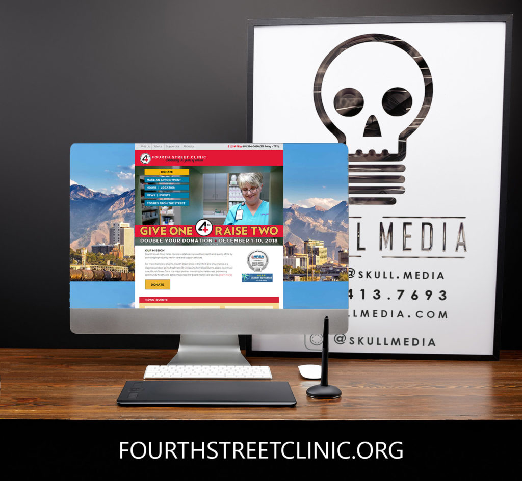 skull media - website mockup - 4TH STREET clinic